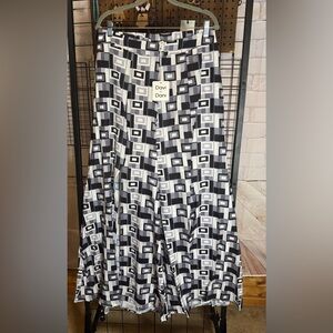 Black and Grey wide leg flare pants